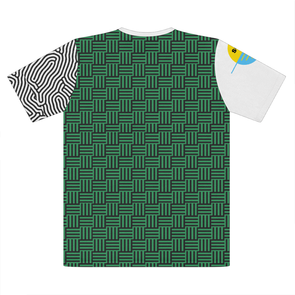 Deep Green Pattern Premium Cut and Sew Sublimation Unisex T-Shirt