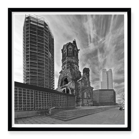 City West - Framed Wall Art - Square - Monochrome