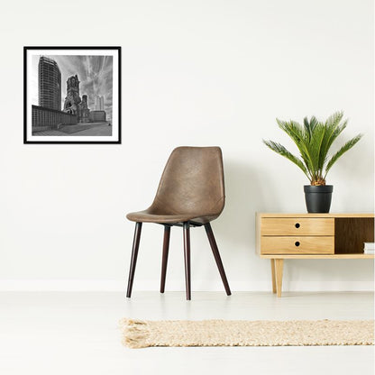 City West - Framed Wall Art - Square - Monochrome