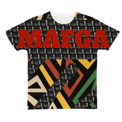 MAfGA Pieces - dark grey + multicolour pattern Classic Sublimation Adult T-Shirt