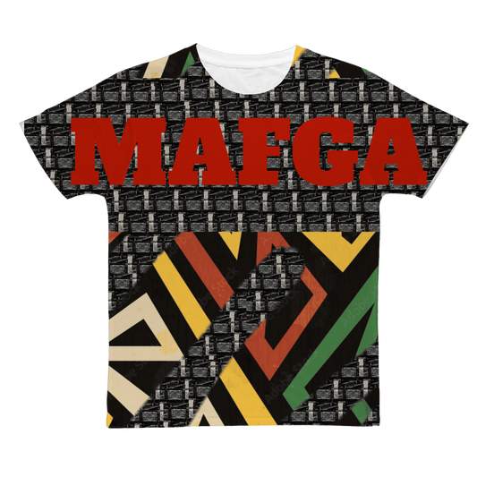 MAfGA Pieces - dark grey + multicolour pattern Classic Sublimation Adult T-Shirt