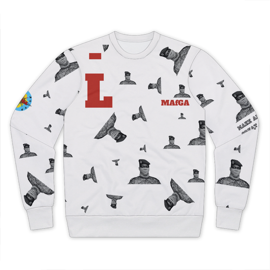 Mafga - Traore Pattern - white Premium Cut and Sew Sublimation Unisex Sweatshirt