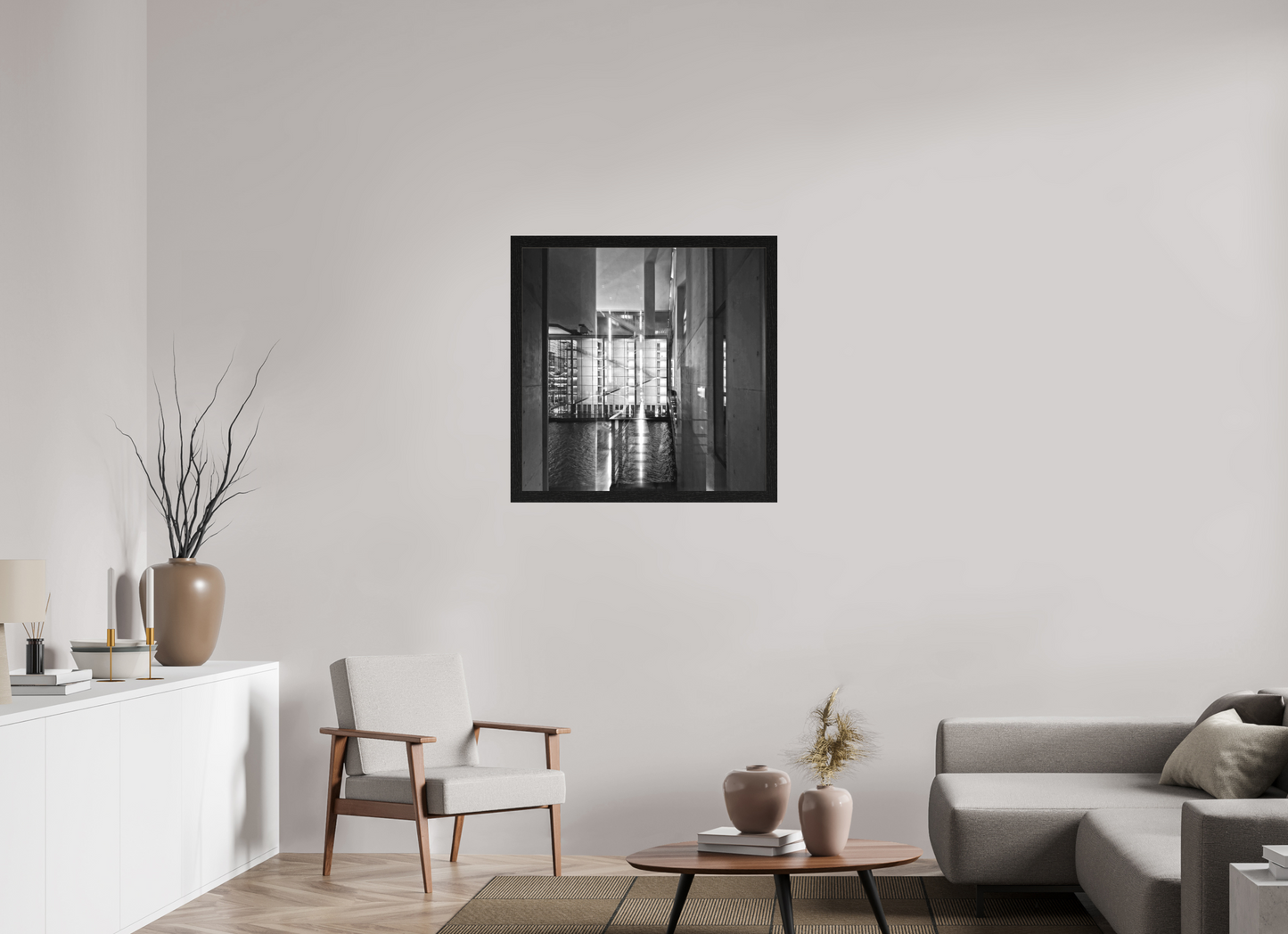 80 x 80 cm, Monochrom Holz Glances of Power - Limited Edition
