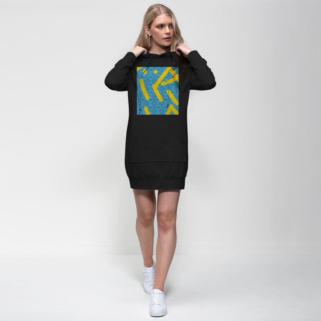 blu grass Premium Adult Hoodie Dress