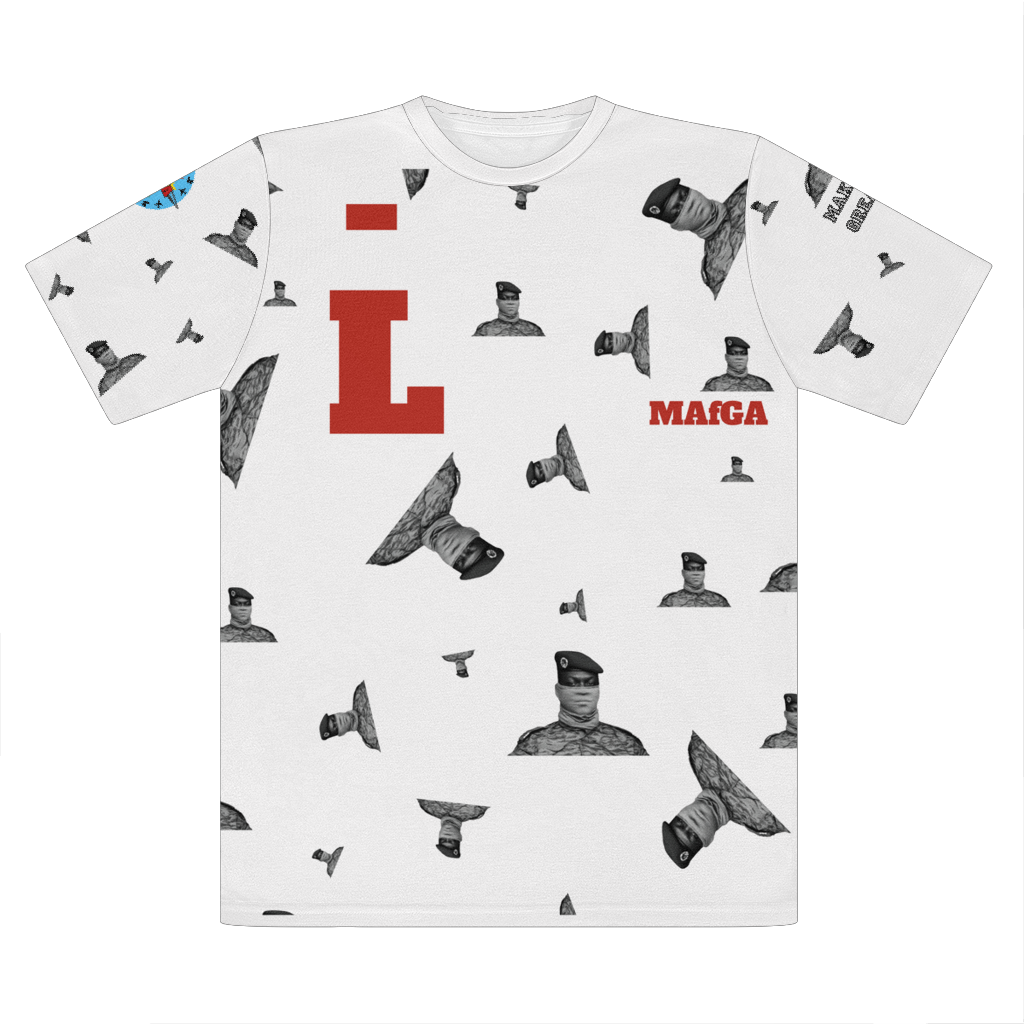 Mafga - Traore Pattern - white Premium Cut and Sew Sublimation Unisex T-Shirt