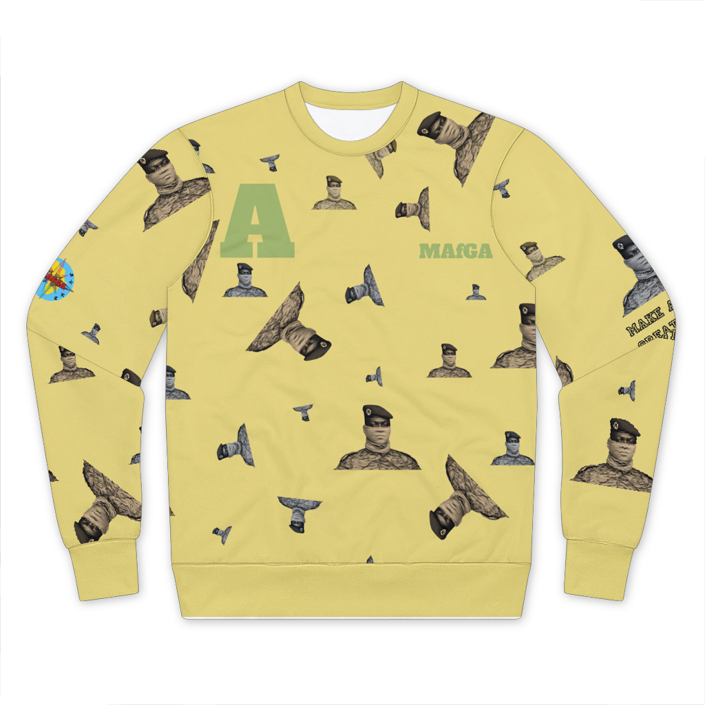 Mafga - Traore  pattern - sand Premium Cut and Sew Sublimation Unisex Sweatshirt