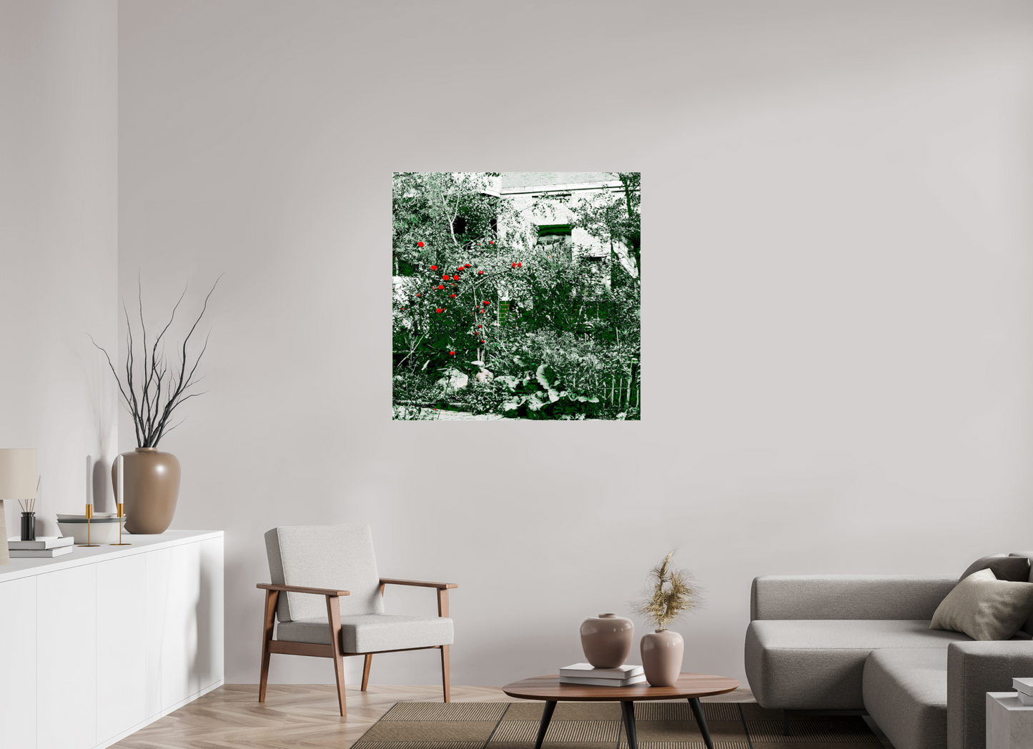 100 x 100 cm, Photo Print Under Acrylic Glass Rose bush