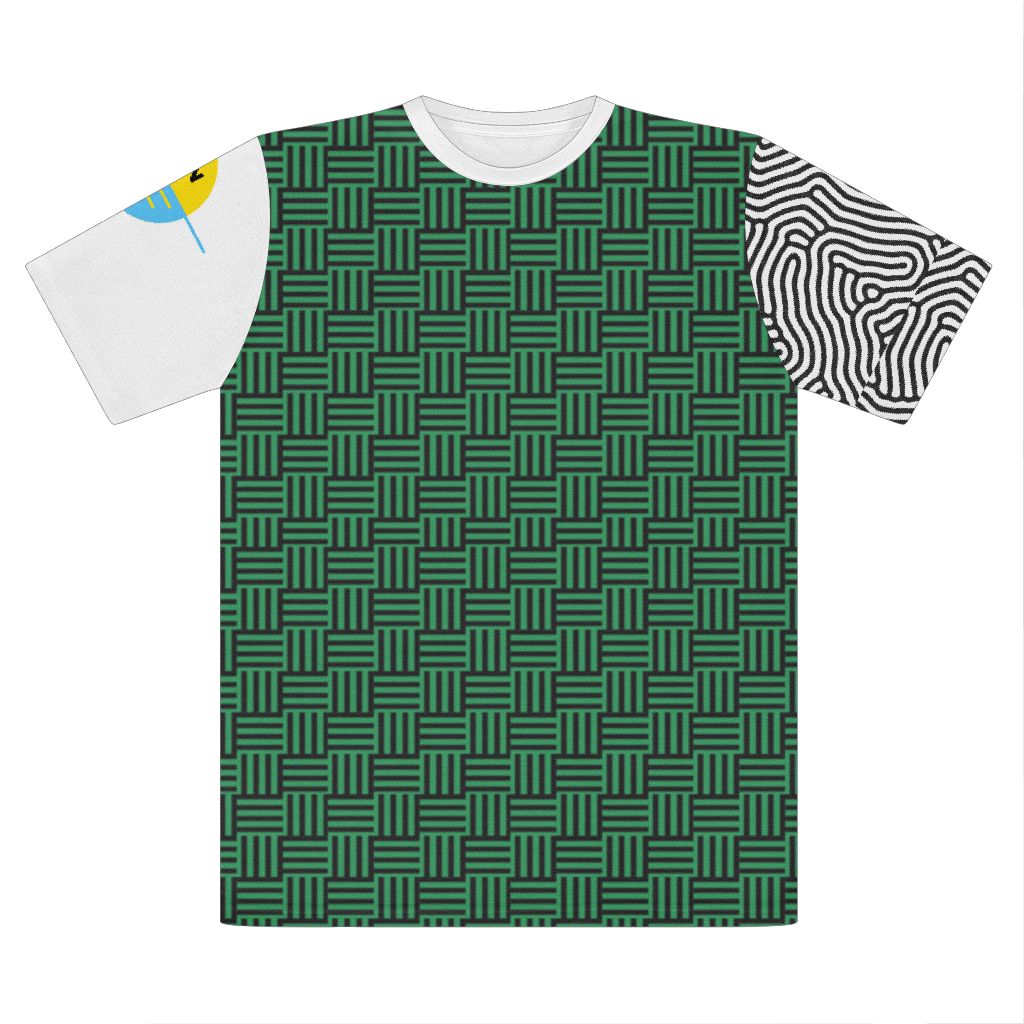 Deep Green Pattern Premium Cut and Sew Sublimation Unisex T-Shirt