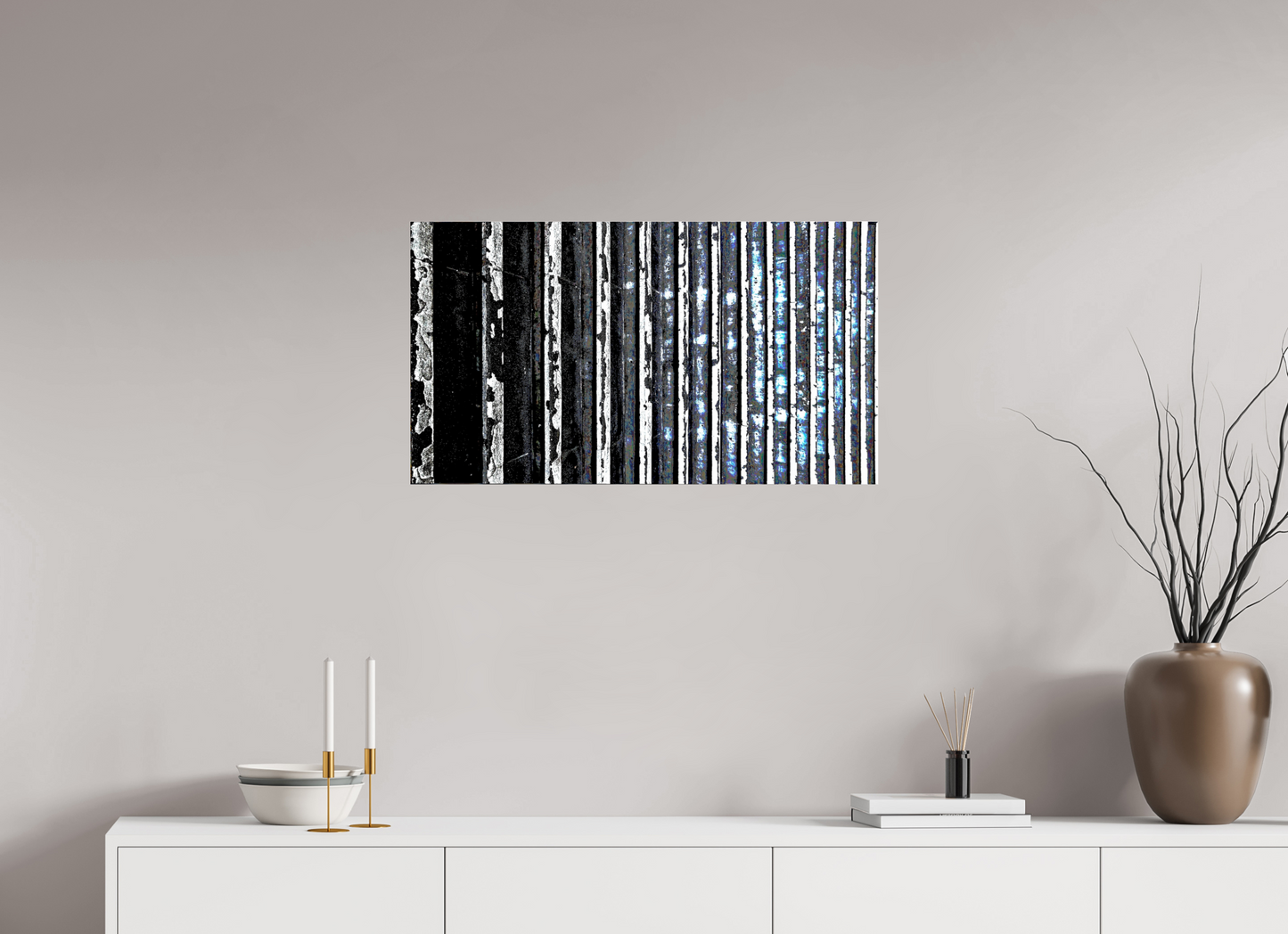 80 x 45 cm, Photo Print Under Acrylic Glass Stripes