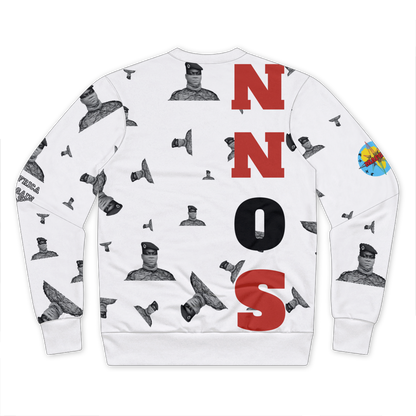 Mafga - Traore Pattern - white Premium Cut and Sew Sublimation Unisex Sweatshirt