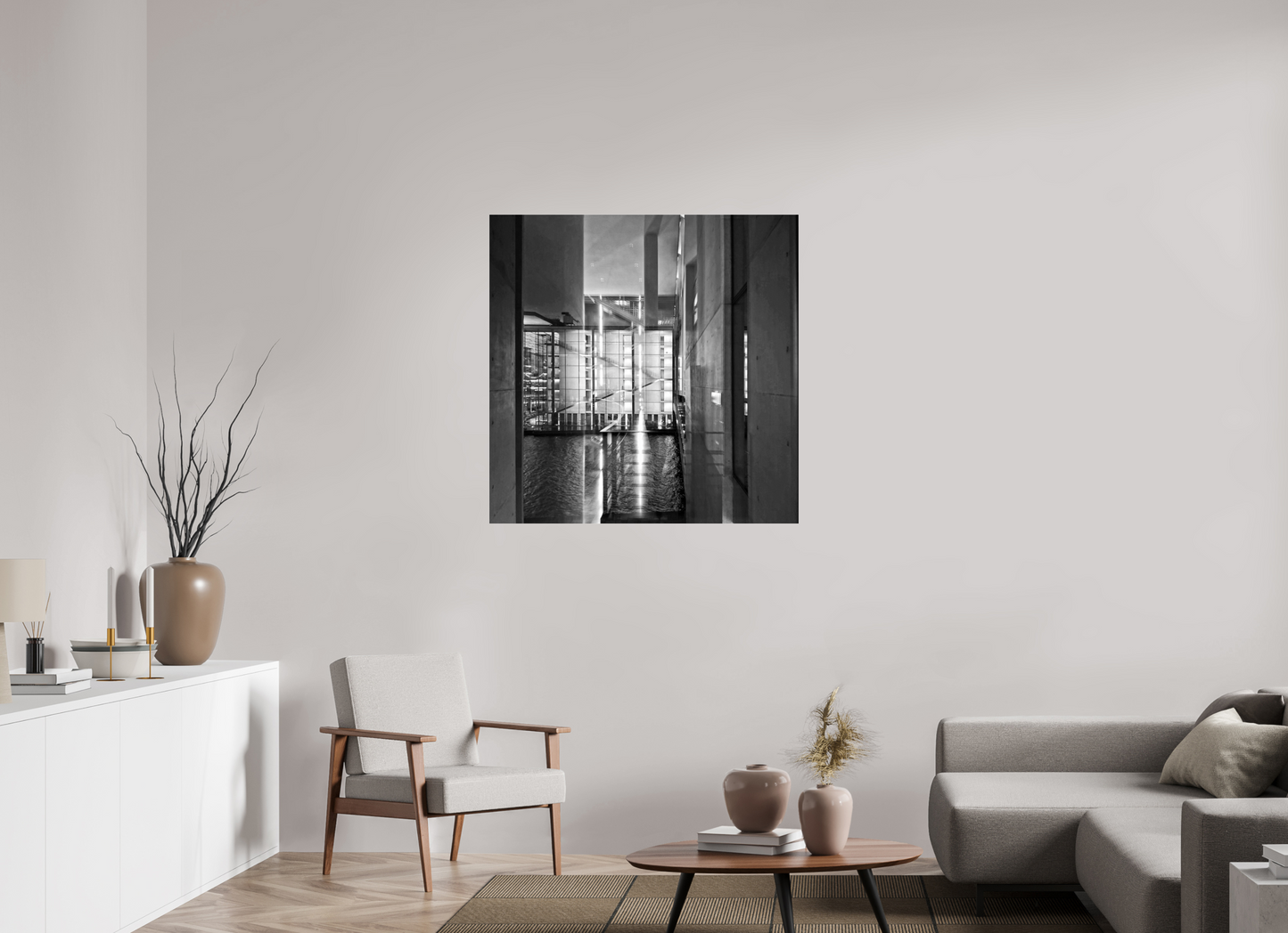 100 x 100 cm, Photo Print Under Acrylic Glass Glances of Power