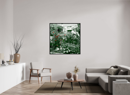 120 x 120 cm, Floater Frame Rose bush