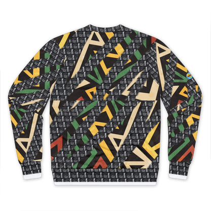 MAfGA Pieces - dark grey + multicolour pattern Premium Cut and Sew Sublimation Unisex Sweatshirt
