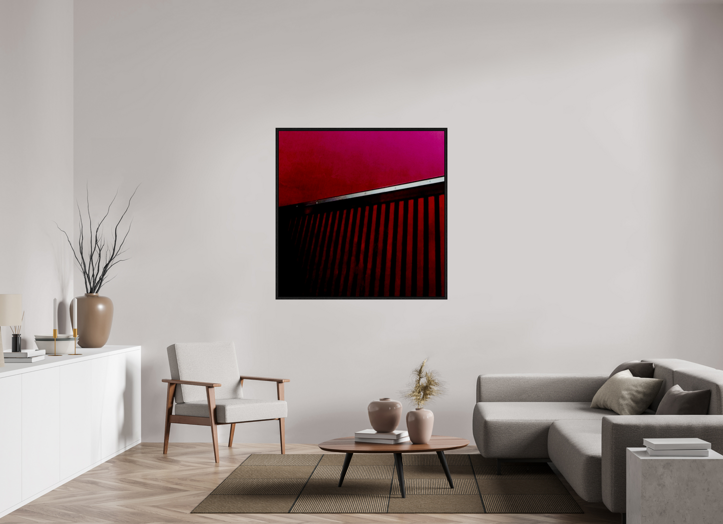 120 x 120 cm, Floater Frame The Opening